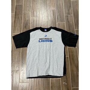 NFL Reebok Detroit Lions Grey/Black T-Shirt Size 2XL